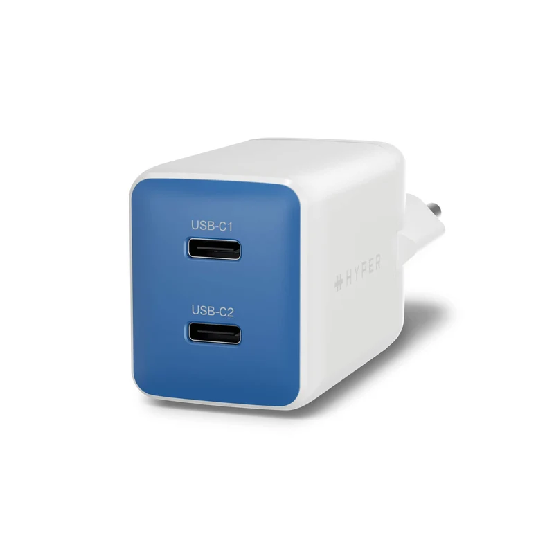 Chargeur mural HyperJuice Flex 45 W GaN - Bleu (UE)