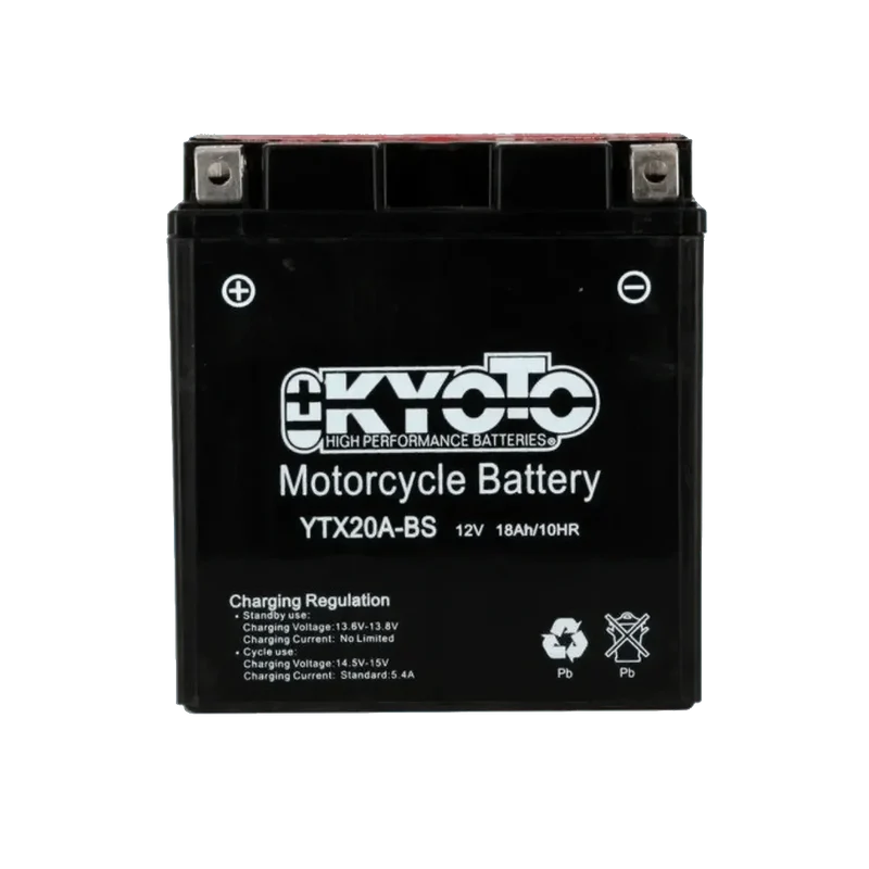 Batterie Moto KYOTO GTX20A-BS 12V 18Ah AGM – Sans Entretien avec Pack Acide