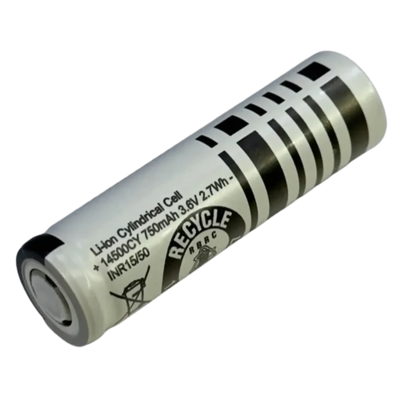 Batterie Li-ion 14500 AA 3.7V 750mAh sans BMS