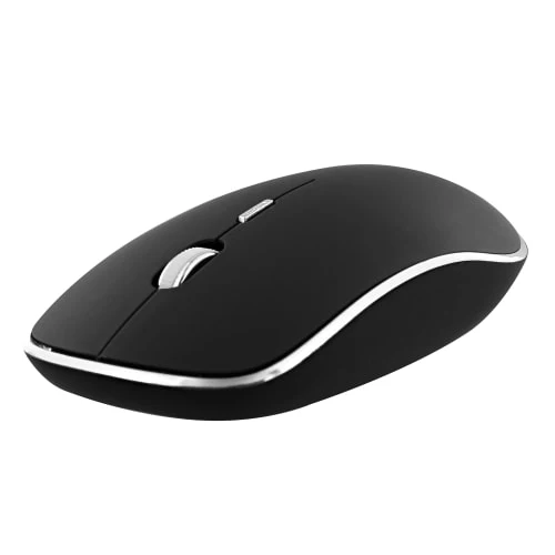 Souris sans fil silent click RUBBY noire
