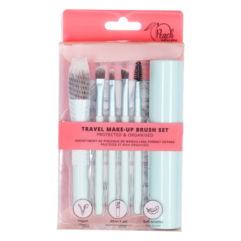 Coffret 5 pinceaux de maquillage + étuis