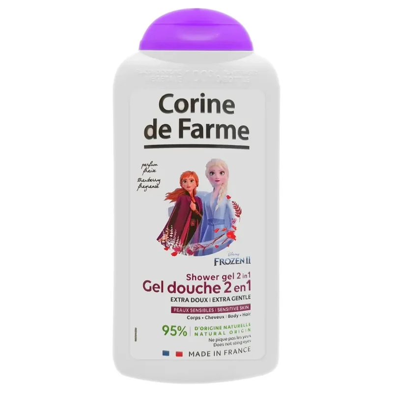 GEL DOUCHE 2 EN 1 CORPS ET CHEVEUX FRAISE FROZEN PEAUX SENSIBLES