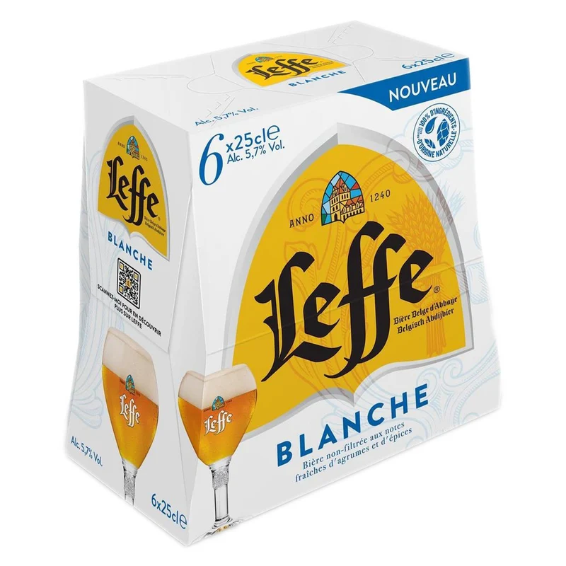 Pack 6 bières blanches 25 cl