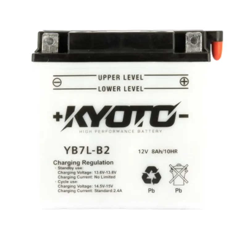 Batterie Moto KYOTO YB7L-B2 12V 8Ah 90A CCA – Conventionnelle avec Pack Acide