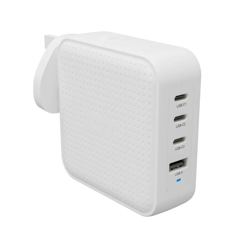 Chargeur de voyage HyperJuice® 100 W USB-C GaN testé pour la sécurité - Blanc