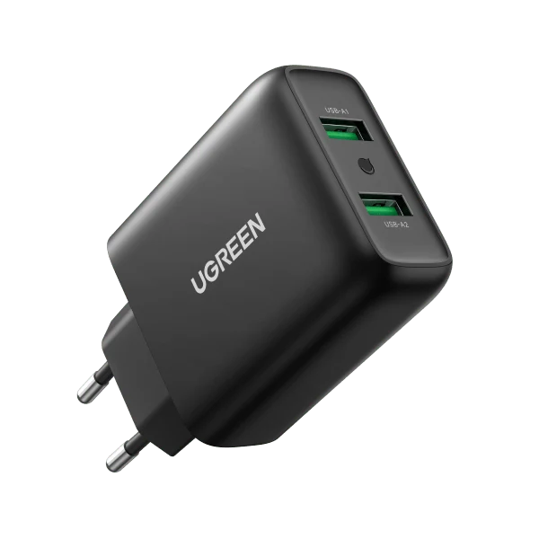 UGREEN 18W Quick Charge 3.0 Chargeur Secteur USB 2 Ports