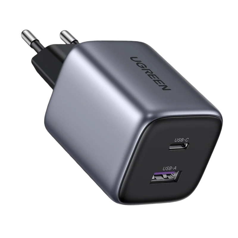 UGREEN Nexode 35W GaN Chargeur USB C Rapide avec Double Prise USB C et USB A