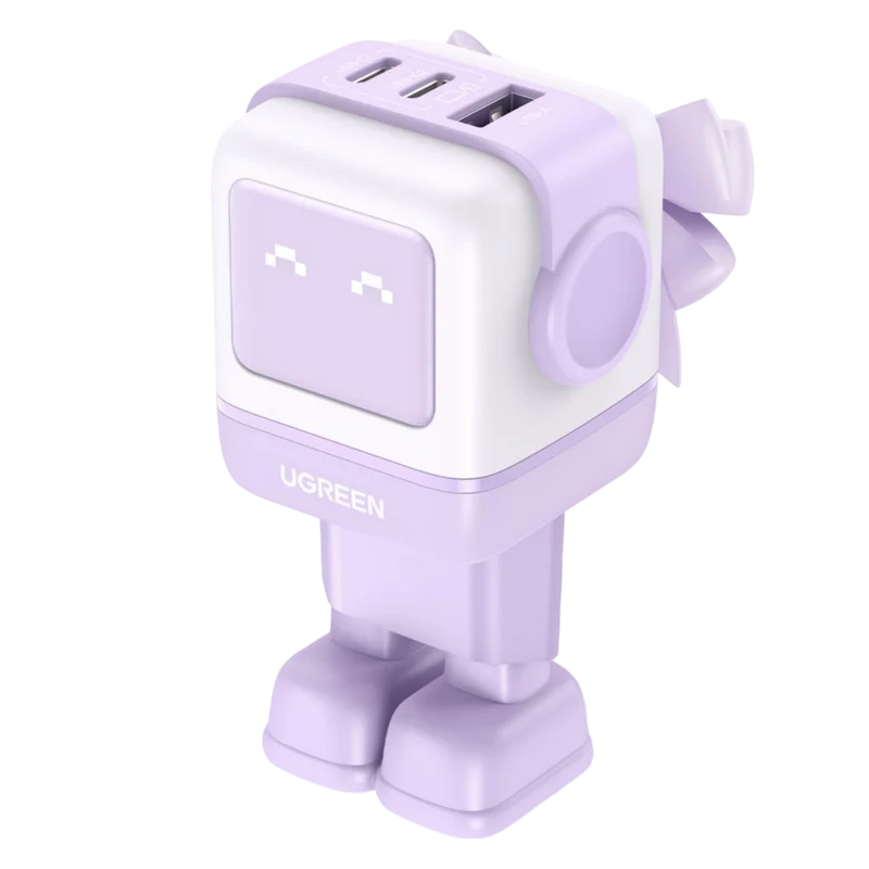 UGREEN Uno Chargeur 65W USB C Rapide 3 Ports (Violet)