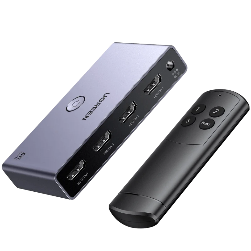 UGREEN Switch HDMI 2.1 8K 60Hz Commutateur HDMI 4K 120Hz 1080P Dolby Vision Atmos HDR 3D Haute Vitesse 48Gbps
