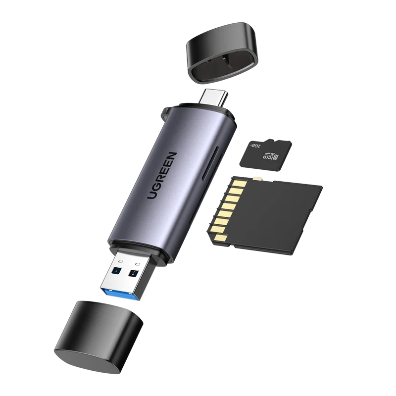 UGREEN Lecteur de Carte SD Micro SD USB C USB 3.0 2 en 1 Adaptateur