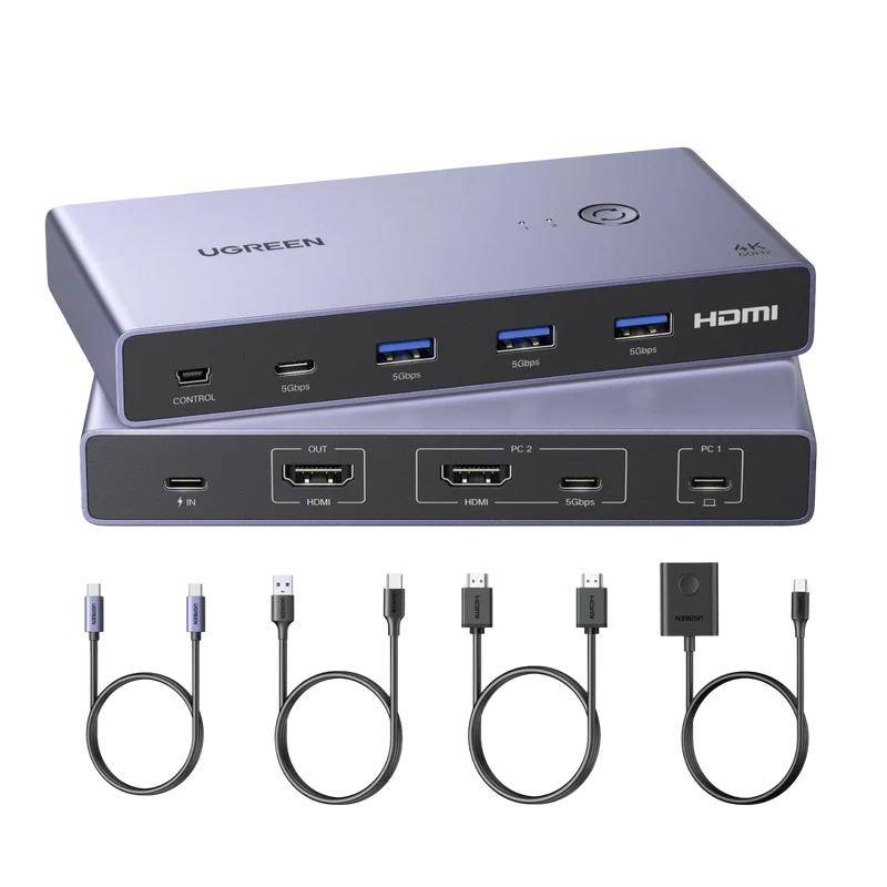 UGREEN KVM Switch 4 ports 4K@60Hz 5Gbps HDR10+