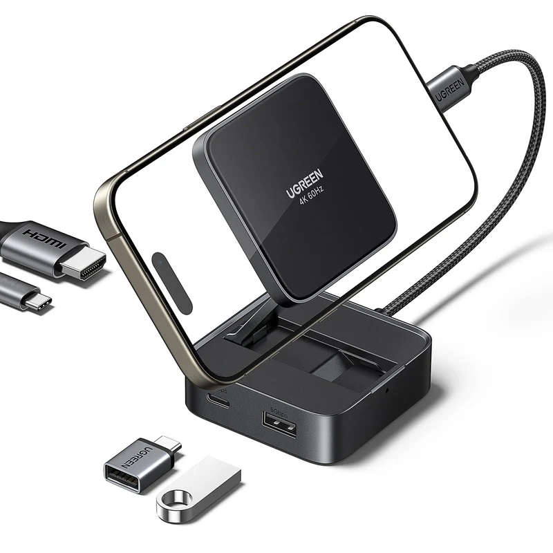 UGREEN Hub USB-C Magnétique Pliable 5Gbps PD 100W