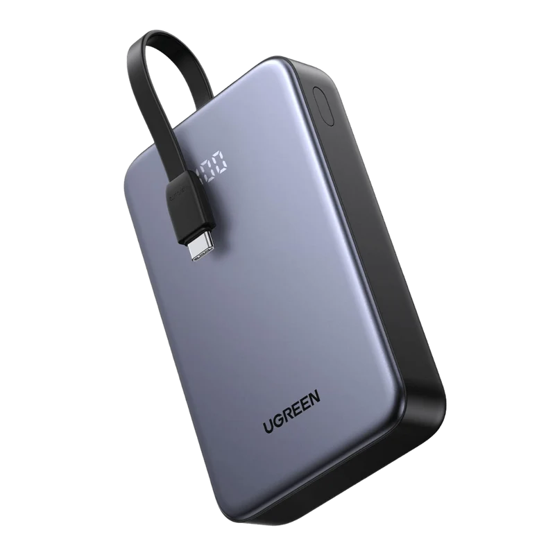 UGREEN Batterie Externe 20000mAh 22.5Wavec Câble USB C Intégré