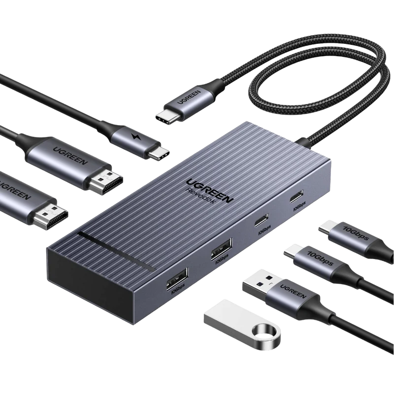 UGREEN Revodok Pro 207 Station d’accueil 7-en-1 (Double HDMI 4K@60Hz)