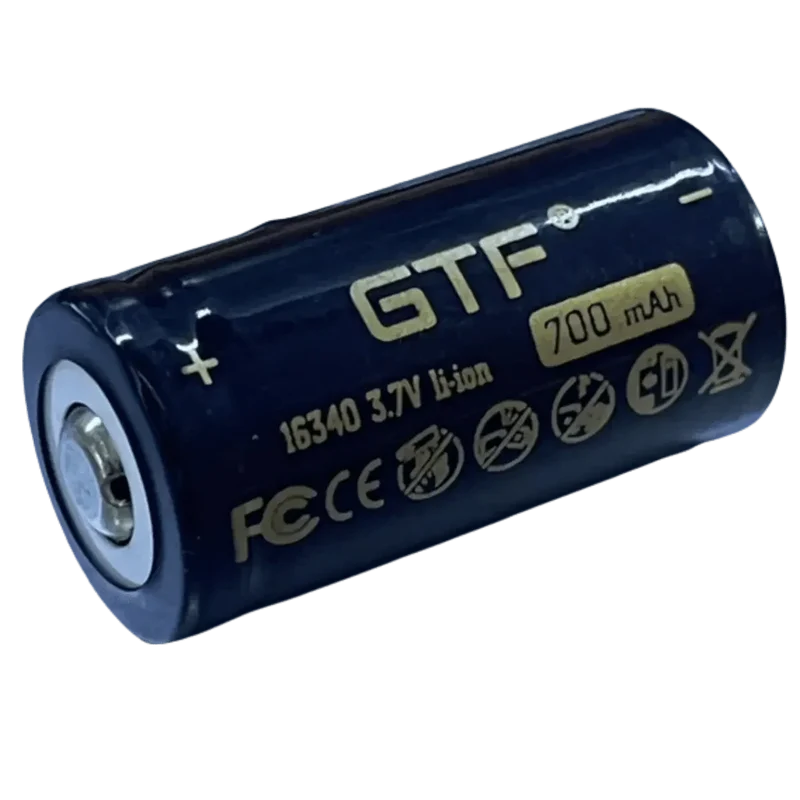 Batterie 16340 700 mAh rechargeable Li-ion – GTF RCR123A