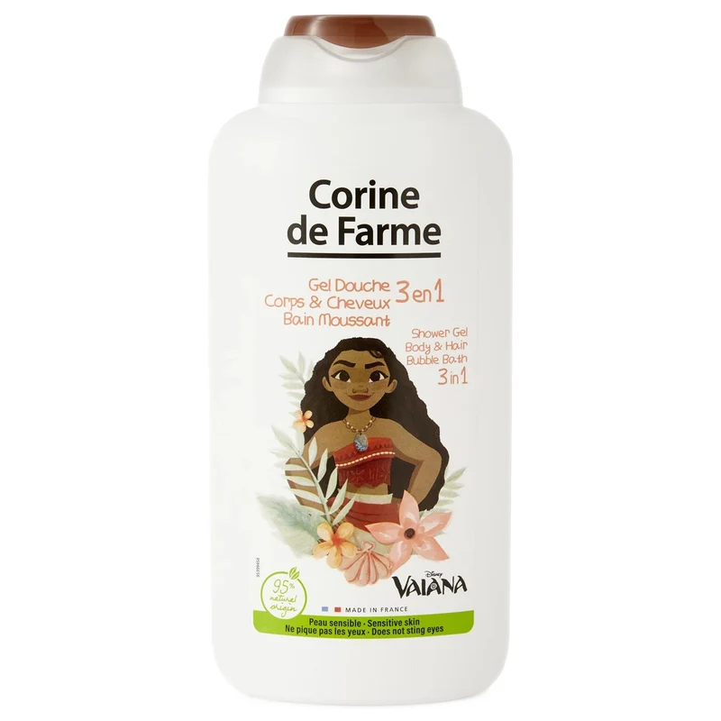 GEL DOUCHE 3 EN 1 CORPS CHEVEUX BAIN MOUSSANT VAIANA