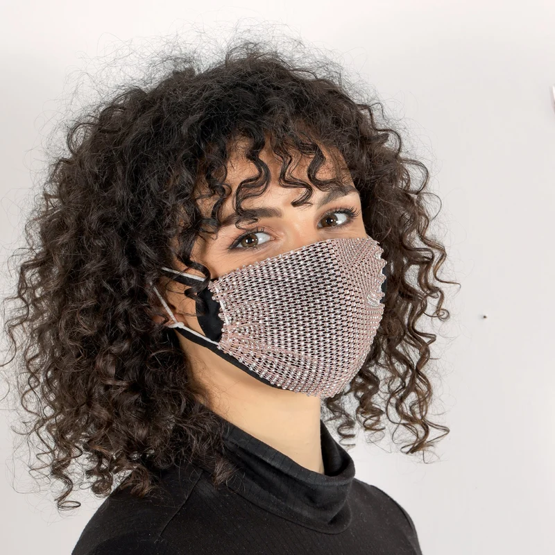 SURMASQUE PAILLETTE ASST BLANC/NOIR/ROSE