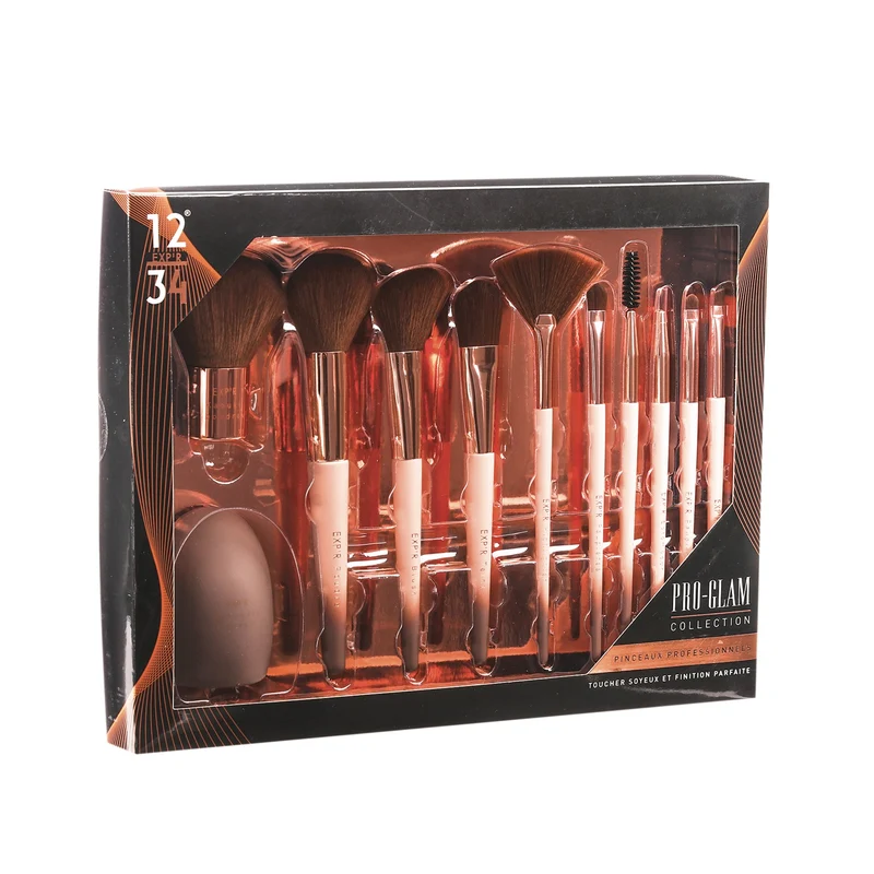 Coffret de 10 pinceaux de maquillage + gant nettoyant