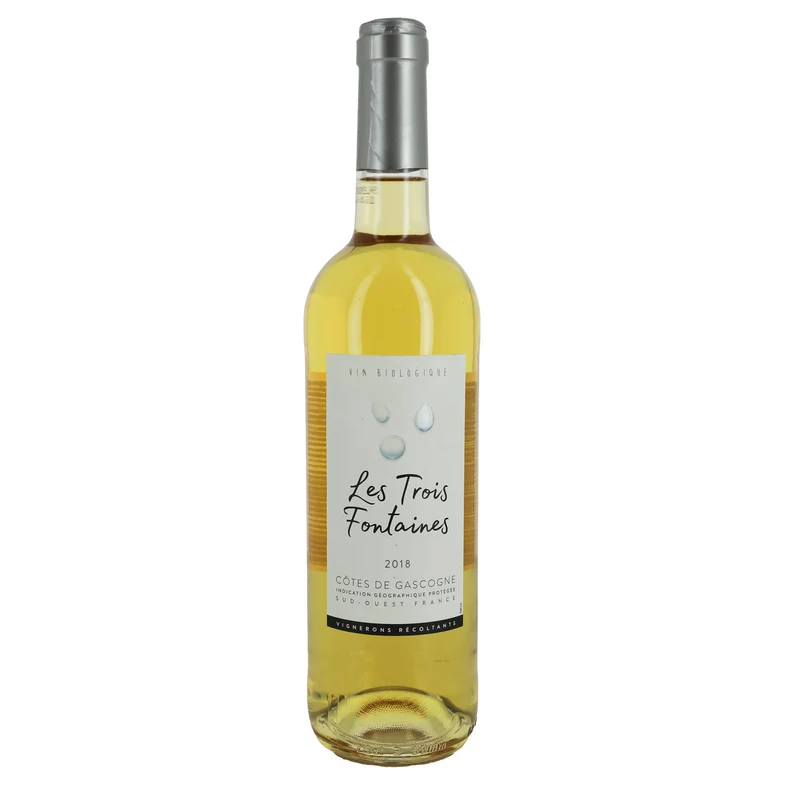 Les trois fontaines igp Côtes de Gascogne 2018 12% bio