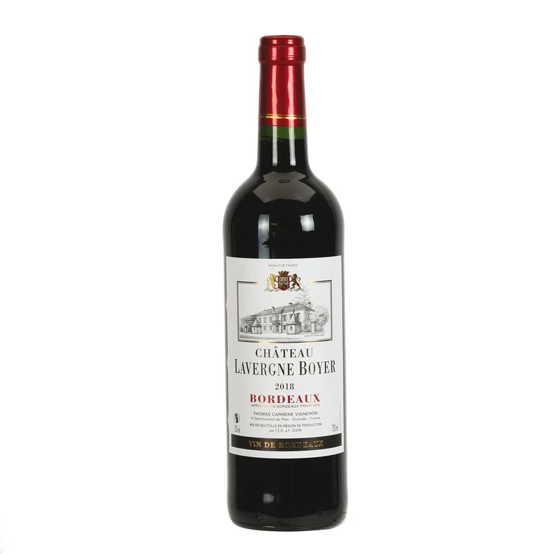 Coffret bois 2 bouteilles château Lavergne Boyer