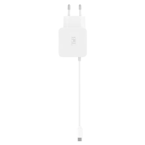 Chargeur secteur avec câble intégré USB-C 12W