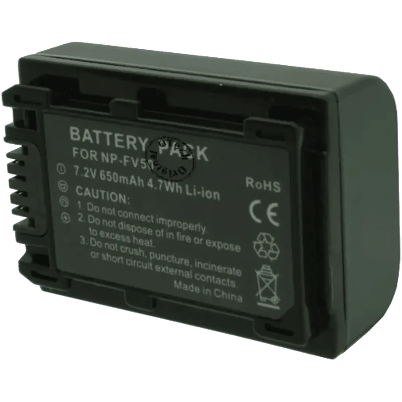 Batterie Sony NP-FV50 compatible 7.2V 650mAh Li-ion