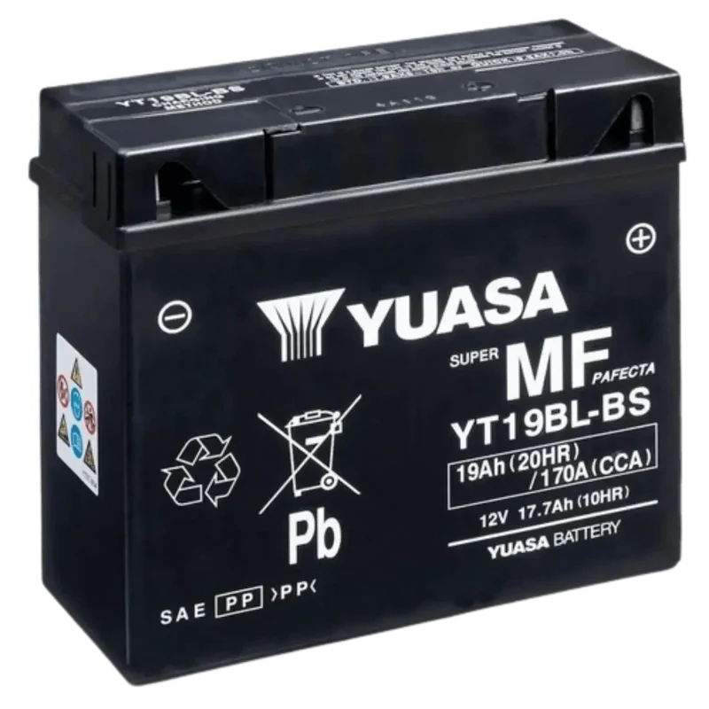 Batterie Moto YUASA YT19BL 12V AGM – Sans Entretien Prête à l'Emploi