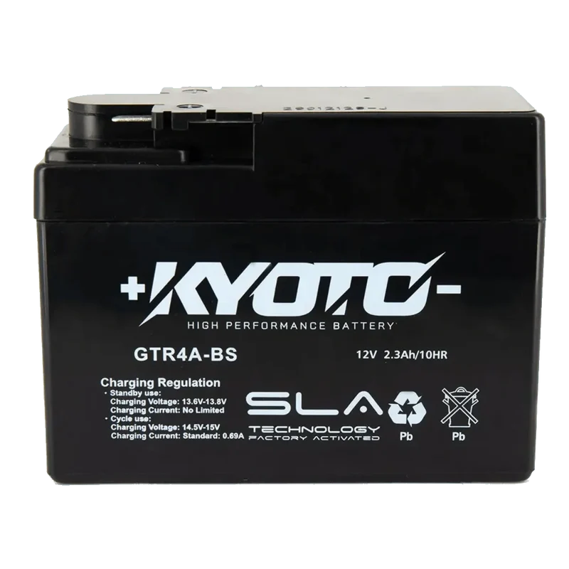 Batterie Moto KYOTO GTR4A-BS 12V SLA – Sans Entretien Prête à l'Emploi