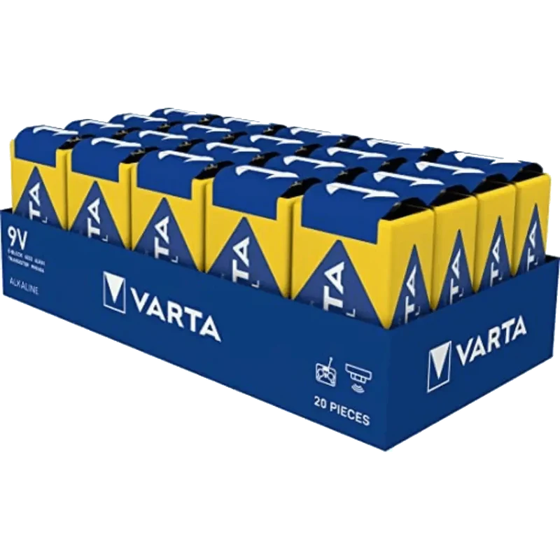 20 x Piles Varta Industrial PRO 6LR61 / 9V 4022 (carton)