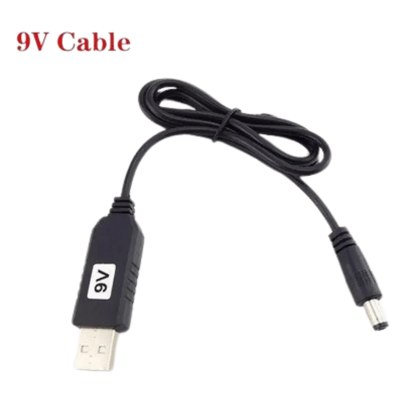 Cäble USB 5v sortie 9v vers fiche jack DC 5.5 x 2.1mm