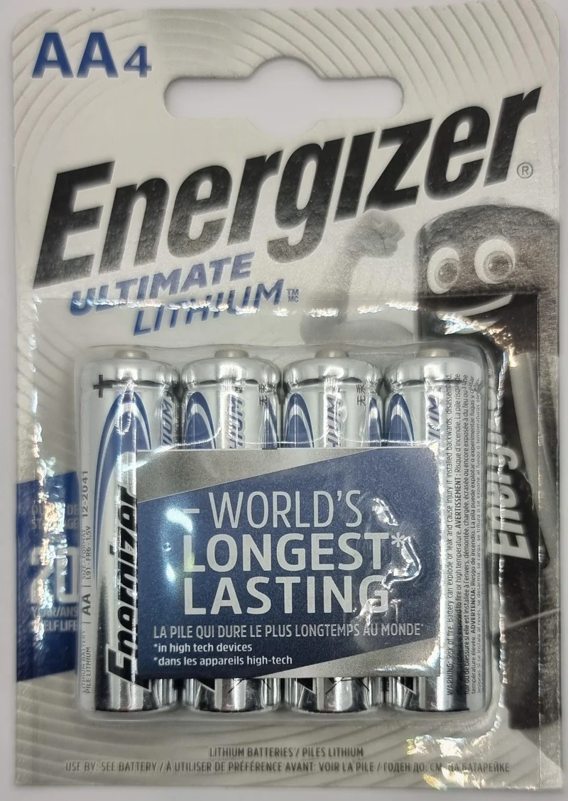 Piles Lithium AA 1.5V Energizer Ultimate L91 – Blister 4