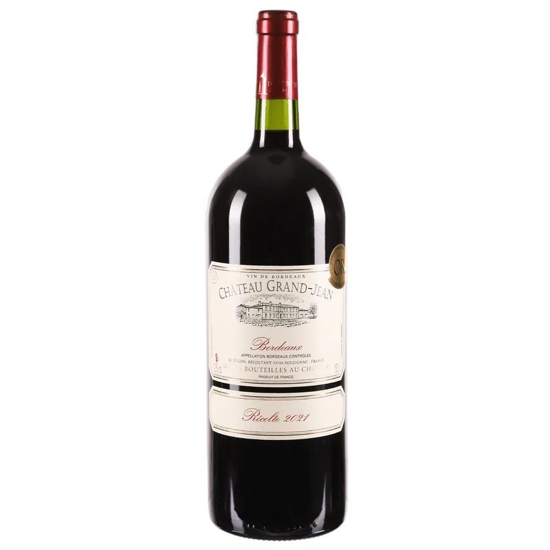 CHATEAU GRAND JEAN AOC BORDEAUX 2021 12,5% MEDAILLE D'OR