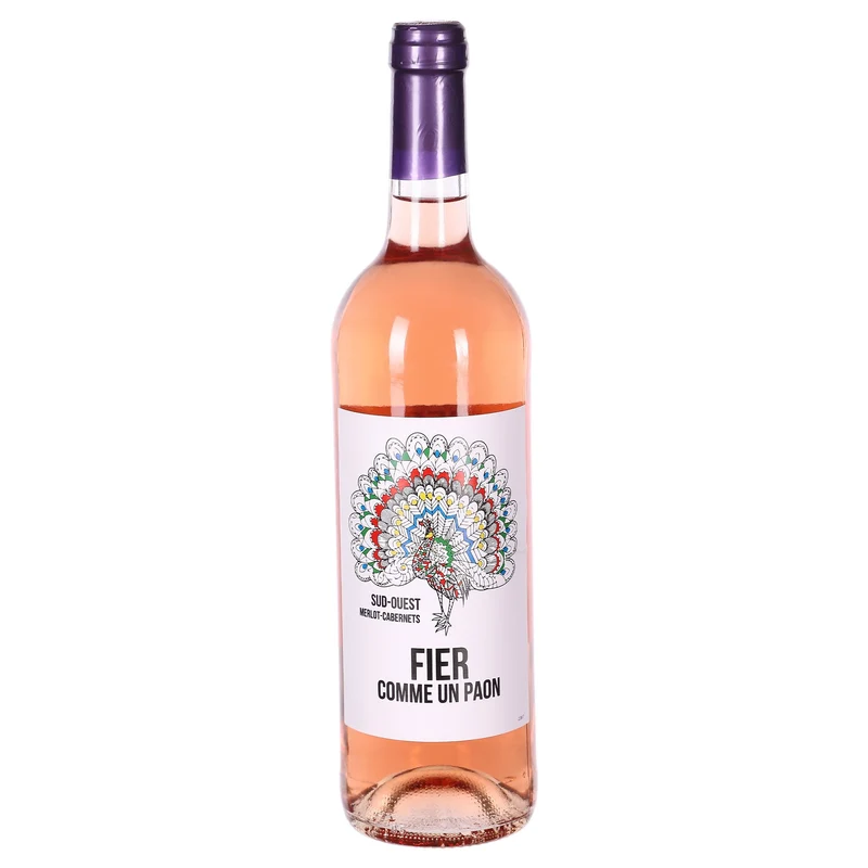 FIER COMME UN PAON MERLOT CABERNETS IGP COMTE TOLOSAN 2022 ROSE 12,5%