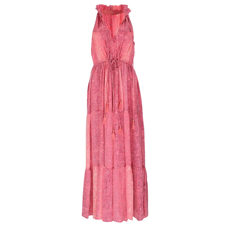 ROBE LONGUE CEINTUREE DU S AU L