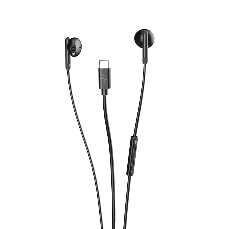 Ecouteurs filaires type USB-C Blanc/Noir