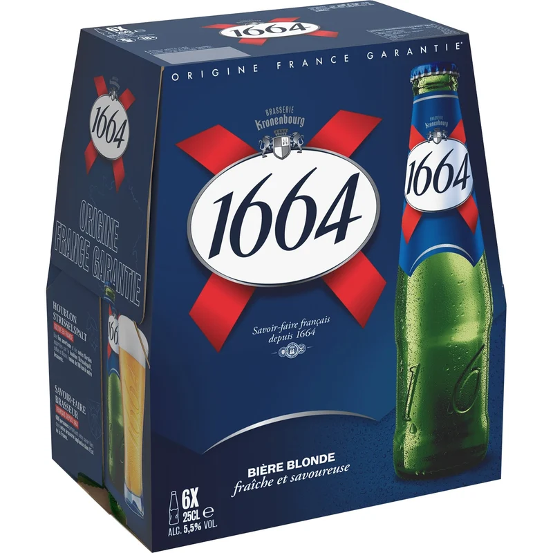 Pack de 6 bières blondes