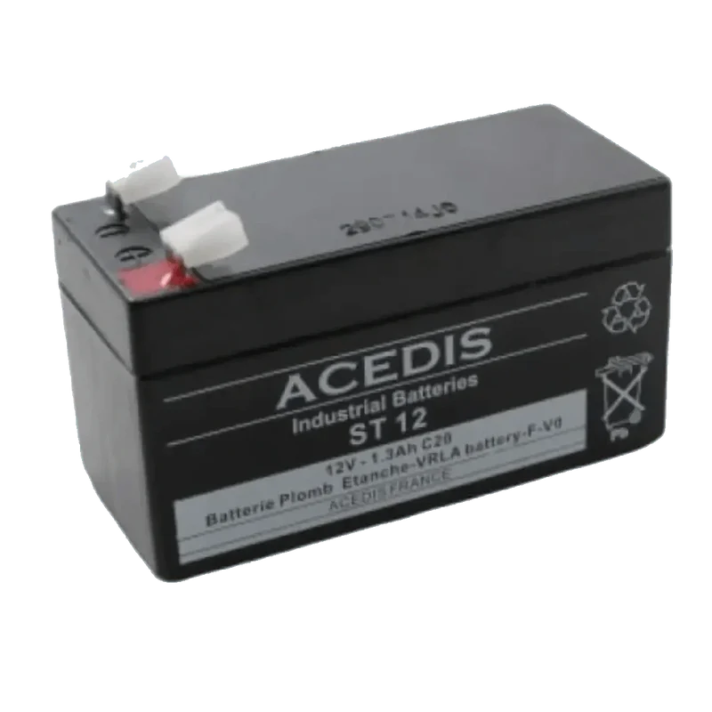 Batterie Plomb AGM ACEDIS ST12 12V 1.3Ah – VRLA Étanche Faston 4.75mm