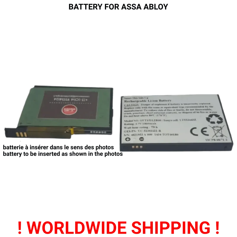 Batterie VingCard ASSA ABLOY Elsafe 3.7V 2000mAh 4821953