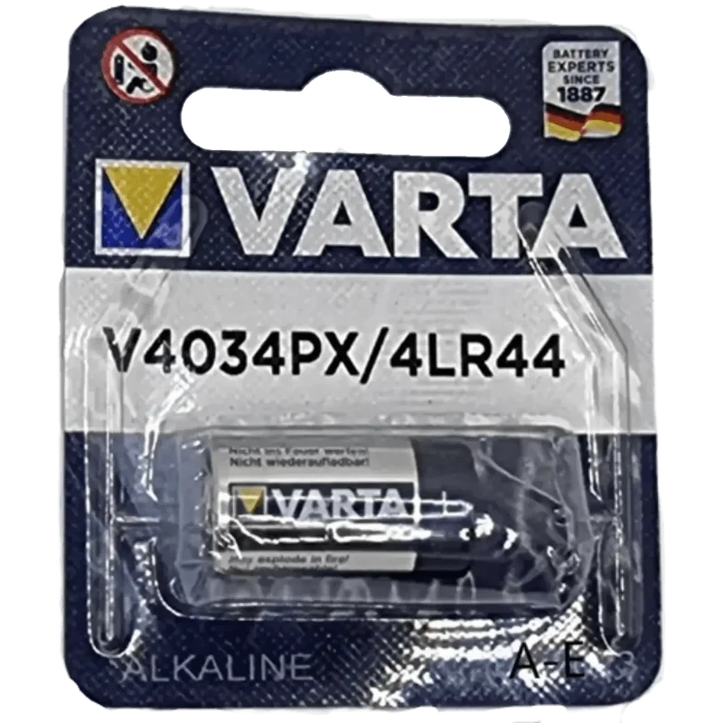 Pile 4LR44 6V alcaline Varta PX28A A544 476A L1325