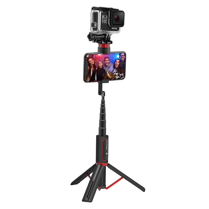 All In One Wireless Bluetooth Selfie Stick Foldable