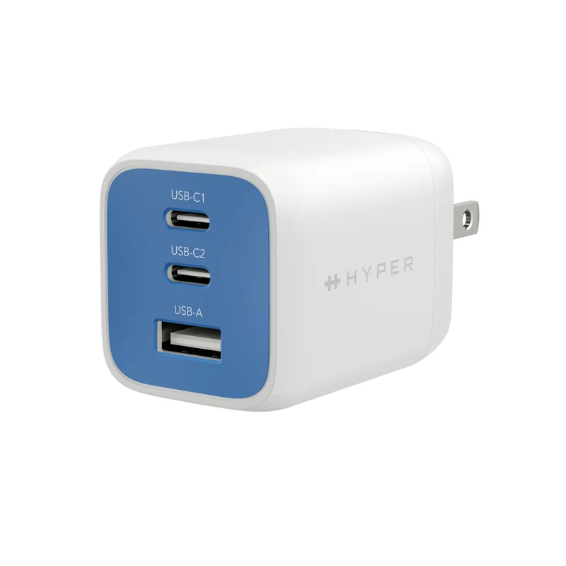 Chargeur mural HyperJuice Flex 65 W à technologie GaN - Bleu