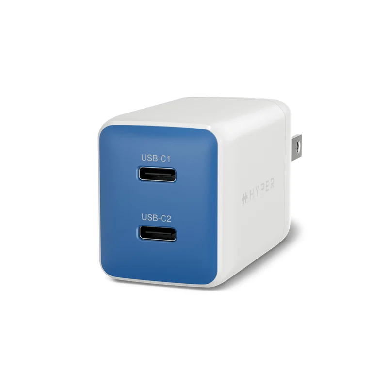Chargeur mural HyperJuice Flex 45 W à technologie GaN - Bleu
