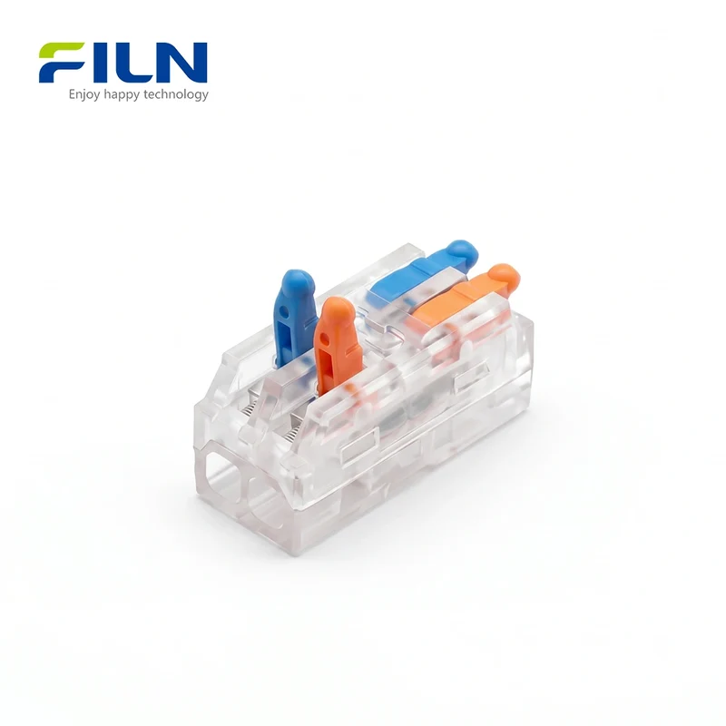 Quick Wire Connectors 2 in 2 out 2Pin Inline Terminal Block for Indicator Light FILN