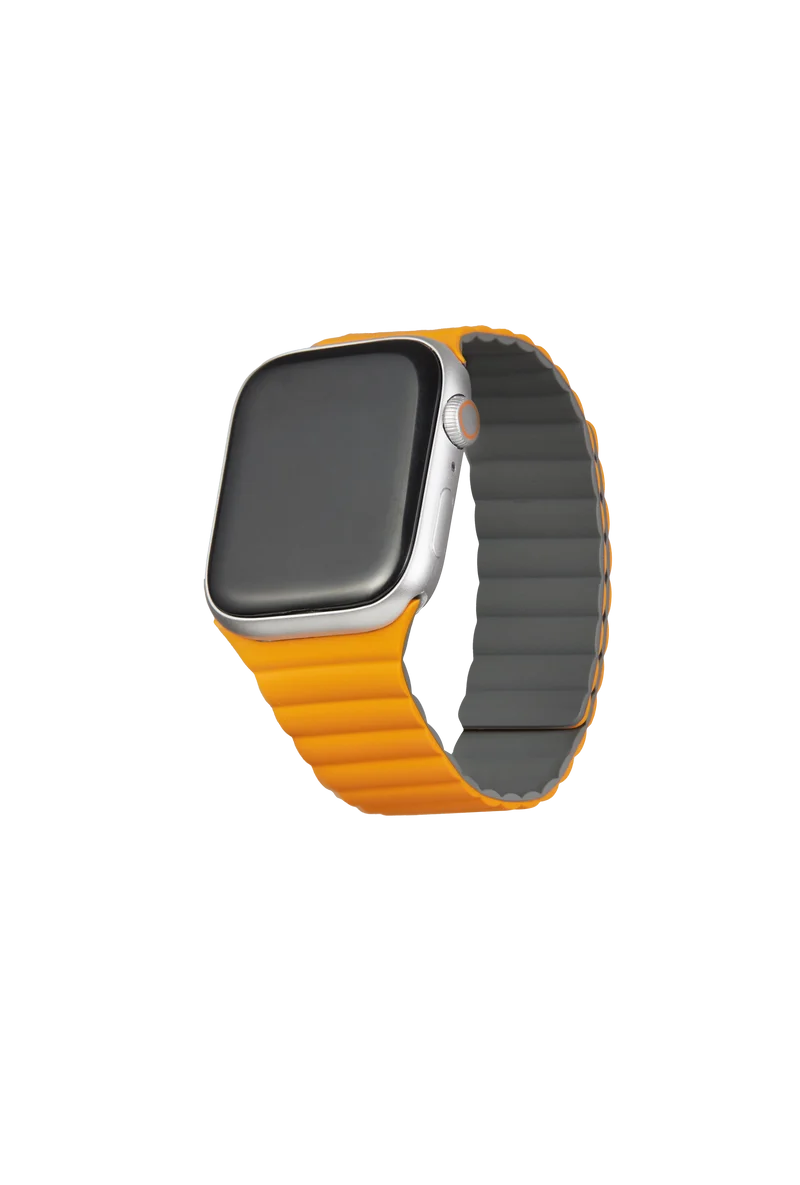 Bracelet magnétique réversible pour Apple Watch - Orange/Gris*