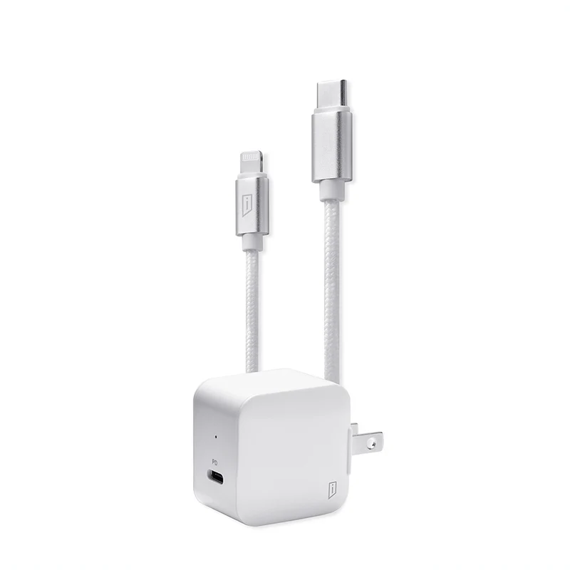 iStore Chargeur Power Cube 20W et câble USB-C vers Lightning