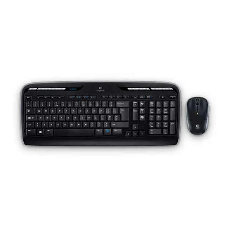 Keyboard and Mouse Pino Silvestre MK330 Black Grey Spanish QWERTY