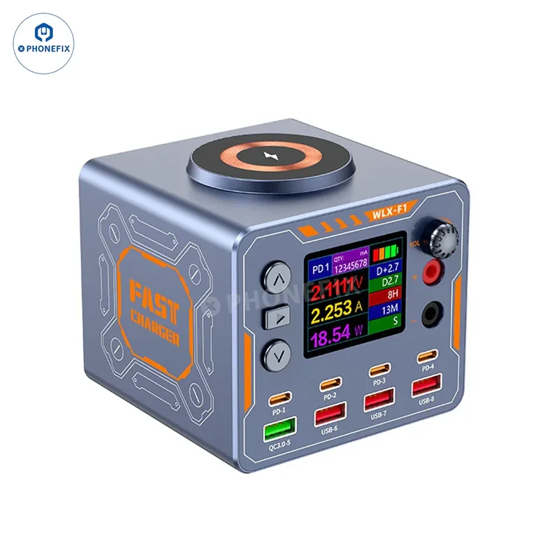 Chargeur sans fil rapide WLX-F1 140 W PD QC 8 ports