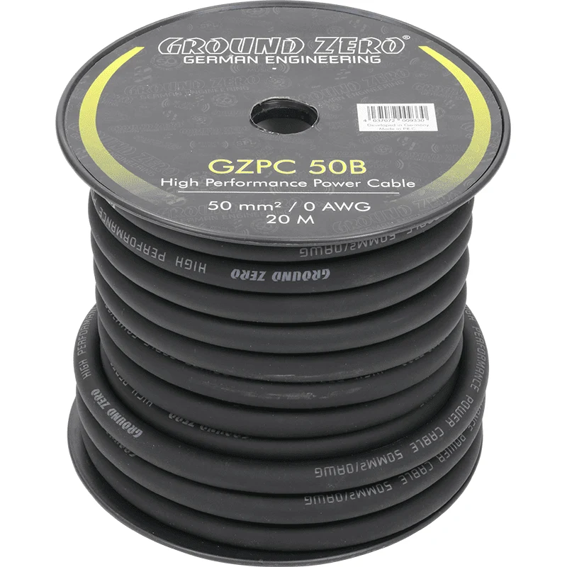 50mm² Powerkabel Schwarz CCA