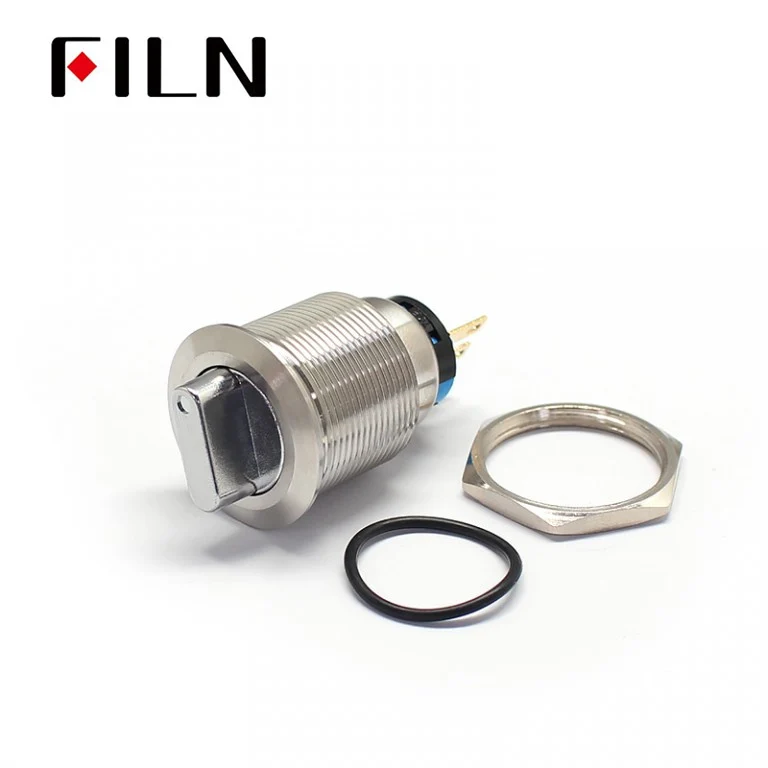 22MM LED Metal Rotary Latching 2 Step Push Button Switch