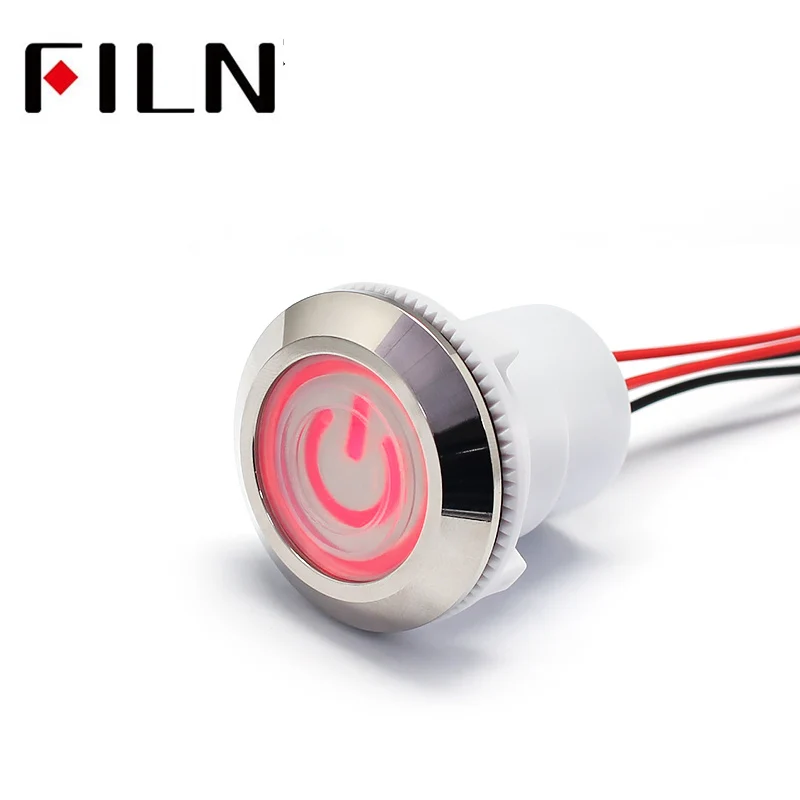 30MM IP67 24V Red Green Good Price Illuminated Push Button Switch